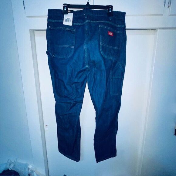 DICKIES LU200RNB 38x32 Carpenter Jeans Indigo 100% Cotton NEW with Tags - Picture 2 of 12